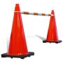 Retractable Premium Cone Bar Orange & White - Pack of 20 - 1