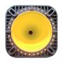 18" Yellow Traffic Cone, 3 lb Black Base - 1