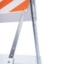 Type I Heavy Duty Plastic Panel Barricade w/Galvanized Steel Legs - 35 Pack Bundle  - 3