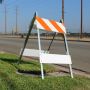 Type I Heavy Duty Plastic Panel Barricade w/Galvanized Steel Legs - 35 Pack Bundle  - 4