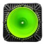 18" Lime Green Traffic Cone, 3 lb Black Base, w/6" Reflective Collar - 2