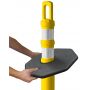 Arch-Looper Premium 42" Yellow Delineator Post w/Base - 400 Pack - 1