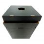 Qwik Set Event Black Trash Bin w/Multi-Function Lid - 125 pack - 1