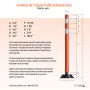 Omniflex 36 Inch Tubular Traffic Delineator Post - 4