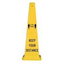 Lamba 36" Safety Cone -  6 Ft Keep Your Distance