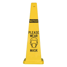 Lamba 36" Safety Cone - Notice Please Wear Mask