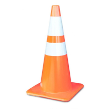 Lakeside 28" Orange Traffic Cone w/6" & 4" Reflective Collar, 7 lb