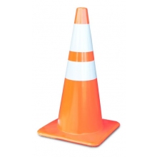 Lakeside 28" Orange Traffic Cone w/6" & 4" Reflective Collar, 7 lbs
