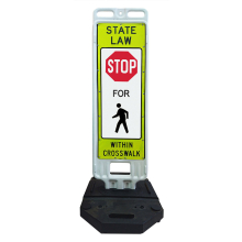 Step-N-Lock Vertical Panel - Stop For Pedestrians