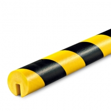 Edge Protection, Type B, Black / Yellow, I-Beam Shelf 39 3/8 in