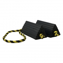 Small 10" Aircraft Chocks w/Yellow & Black Rope 