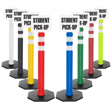 Delineator Post w/8 lbs Base & Student Pick Up Sign