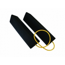 1 Pair 24" Aircraft Chocks w/Vinyl Yellow Rope Handle