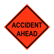 Accident Ahead Roll-Up Traffic Sign