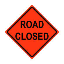 Road Closed Roll-Up Traffic Sign