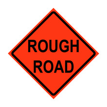 Rough Road Roll-Up Traffic Sign
