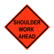 Shoulder Work Ahead Roll-Up Traffic Sign