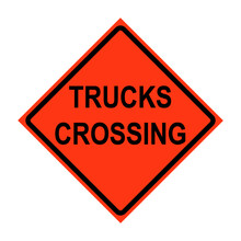 Trucks Crossing Roll-Up Traffic Sign