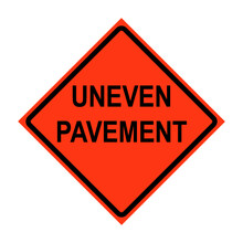 Uneven Pavement Roll-Up Traffic Sign