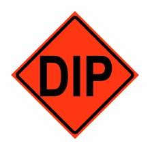 36" x 36" Roll Up Traffic Sign - Dip