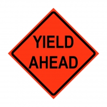 36" x 36" Roll Up Traffic Sign - Yield Ahead