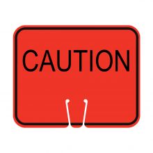 Traffic Cone Sign - CAUTION