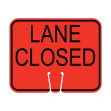 Traffic Cone Sign - LANE CLOSED