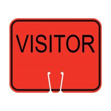Traffic Cone Sign - VISITOR