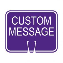 Traffic Cone Sign - CUSTOM MESSAGE (Purple)