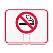 Traffic Cone Sign - NO SMOKING Symbol