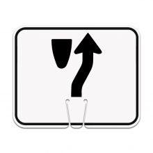 Traffic Cone Sign - KEEP RIGHT Symbol
