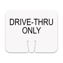 Traffic Cone Sign - Drive-Thru Only (No Border)