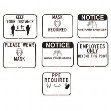 White Traffic Cone Sign - Select Essential Text