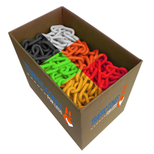 Plastic Barrier Chain - 1.5 inch link, 300 feet