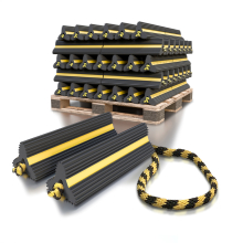 Aircraft Wheel Chocks Pair w/Connecting Rope - 30 Pack