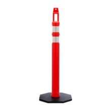 D-Top 42" Delineator w/2 3M Reflective Collars & 8 lbs Base