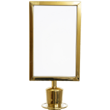 8.5"x11" Traditional Polished Brass Sign Frame - Vertical