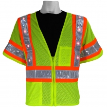 Global Glove FrogWear Type R Class 3 LED Hi Vis Mesh Safety Vest