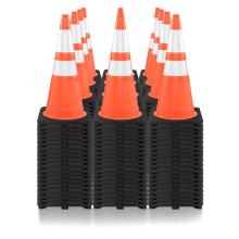 28" Economy Traffic Cones 7 lb - Free Shipping Bundle