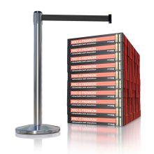 Stainless Finish Premium Stanchions w/Retractable Belt - 50 pack
