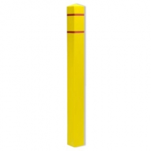4.5 Inch Square Post Guard Top Bollard Cover w/Stripes