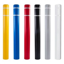 8 7/8 Inch 72" Post Guard Top Bollard Cover w/Stripes