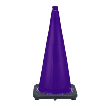 28" Purple Traffic Cone, 7 lb Black Base 