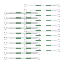 Retractable Cone Bar Green & White - Pack of 20   