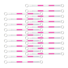 Retractable Cone Bar Pink & White - Pack of 20  