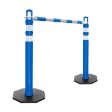 Retractable Delineator Bar Blue & White