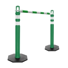 Retractable Delineator Bar Green & White