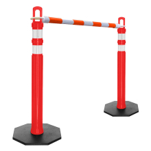 Retractable Delineator Bar Orange & White