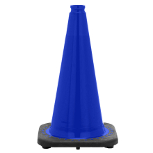 18" Navy Blue Traffic Cone, 3 lb Black Base
