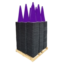Exclusive Pallet Bundle 28" Purple Traffic Cones, 7lb Black Base